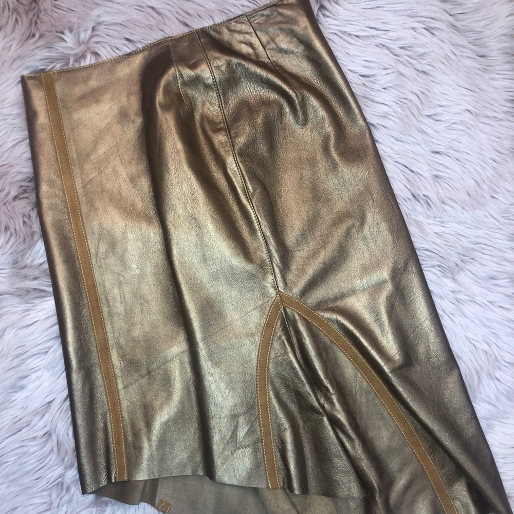Polli Says Asymmetrical Gold Skirt Women size 6